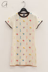 YANYAN KNITS Daisy mini dress YYK-YYW24-0021-XY ivory